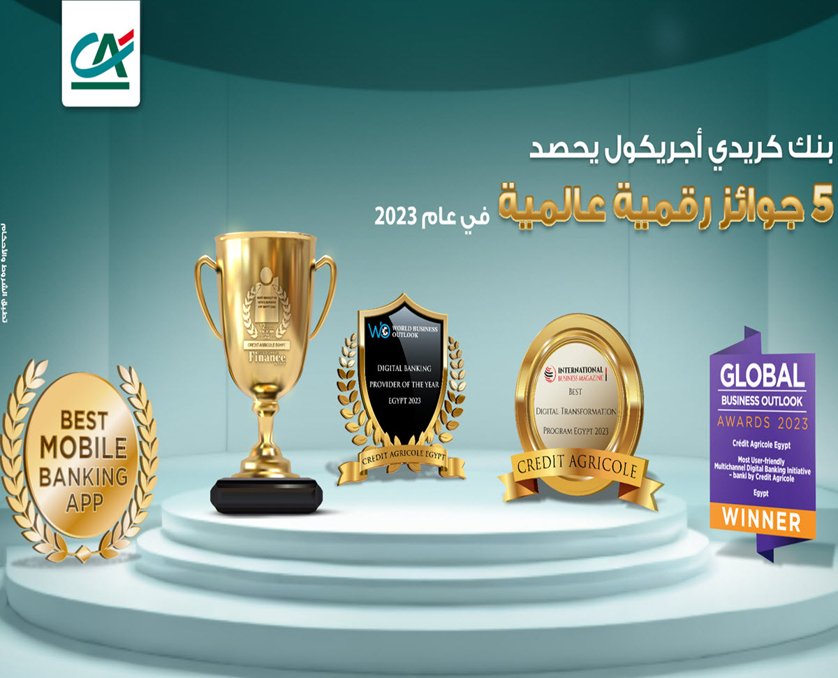 Crédit Agricole Egypt Receives Five Prestigious Awards In The Year 2023